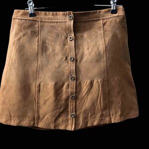 HOLLISTER Brown Faux Suede Skirt / SZ: 5 / EUC